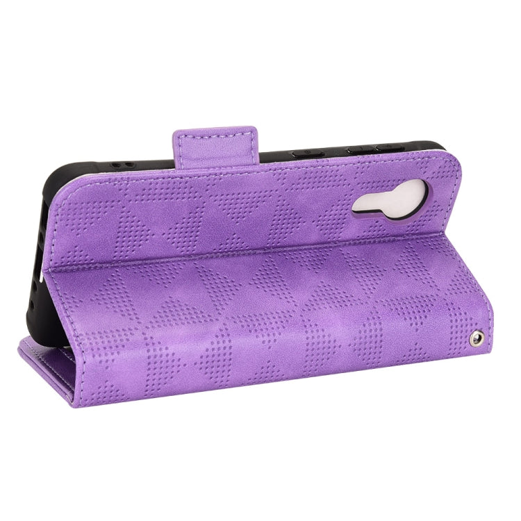 For Samsung Galaxy Xcover 5 Symmetrical Triangle Leather Phone Case