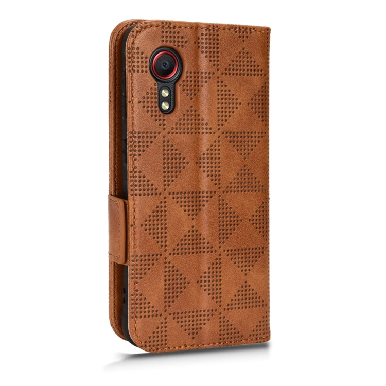 For Samsung Galaxy Xcover 5 Symmetrical Triangle Leather Phone Case