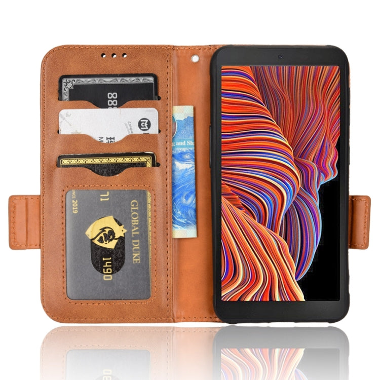 For Samsung Galaxy Xcover 5 Symmetrical Triangle Leather Phone Case