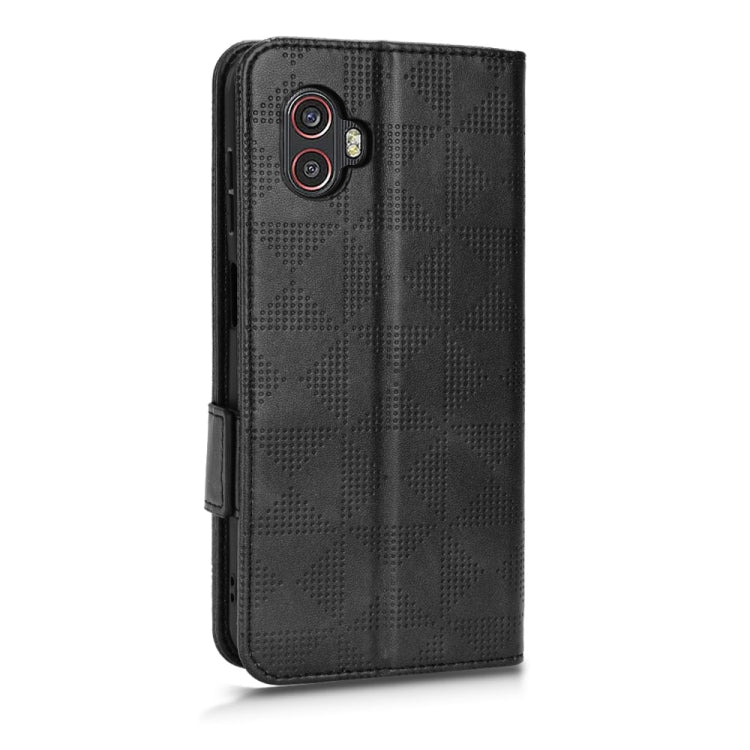 For Samsung Galaxy Xcover 6 Pro Symmetrical Triangle Leather Phone Case