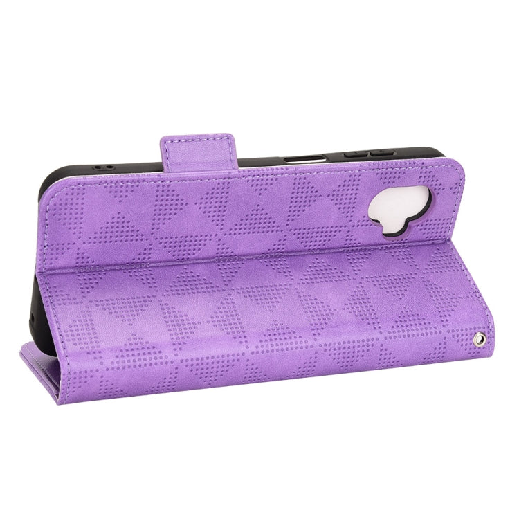 For Samsung Galaxy Xcover 6 Pro Symmetrical Triangle Leather Phone Case