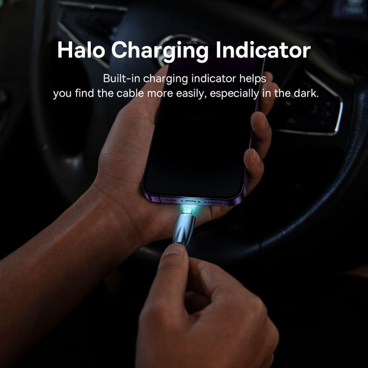 Baseus Glimmer Series 2.4A USB to 8 Pin Fast Charging Data Cable, Length:2m(Blue)