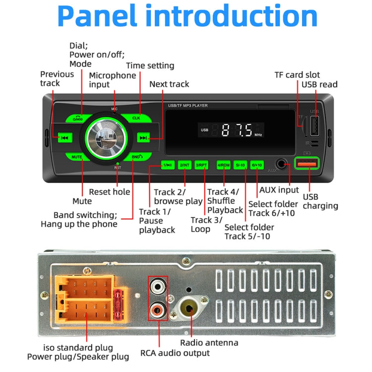 D3102 Car Bluetooth MP3 Player Support Smart Voice Assistant / FM