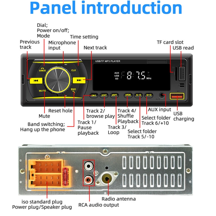 D3106 Car Bluetooth MP3 Player Support Smart Voice Assistant / FM