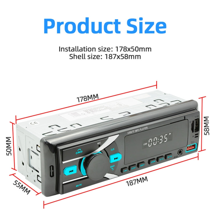 D3107 Car Bluetooth MP3 Player Support Smart Voice Assistant / FM