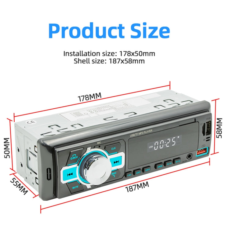 D3110 Car Bluetooth MP3 Player Support Smart Voice Assistant / FM