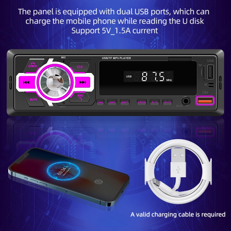 D3110 Car Bluetooth MP3 Player Support Smart Voice Assistant / FM