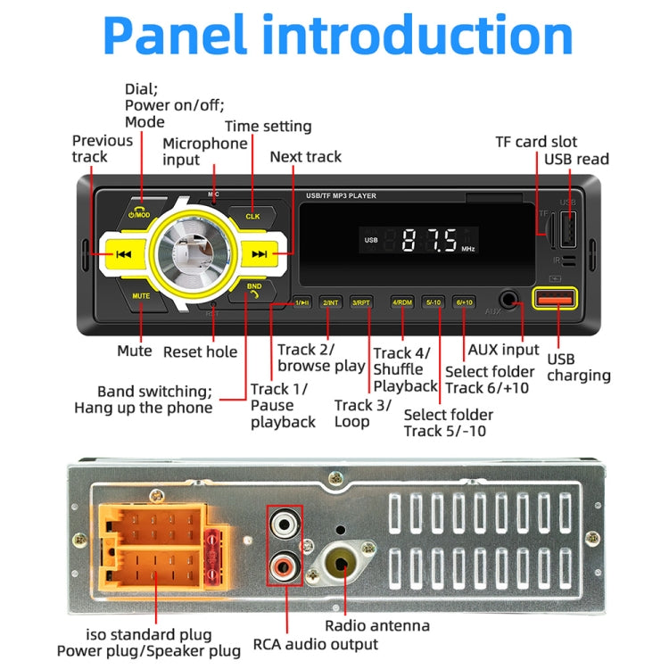 D3110 Car Bluetooth MP3 Player Support Smart Voice Assistant / FM