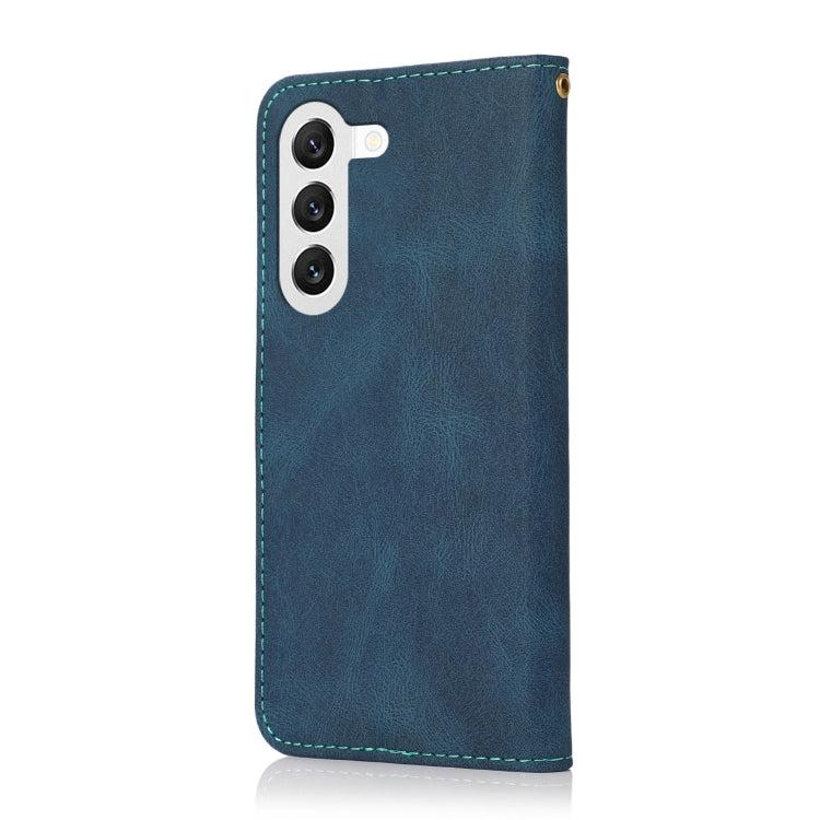 For Samsung Galaxy S23+ 5G Dual-color Stitching Leather Phone Case
