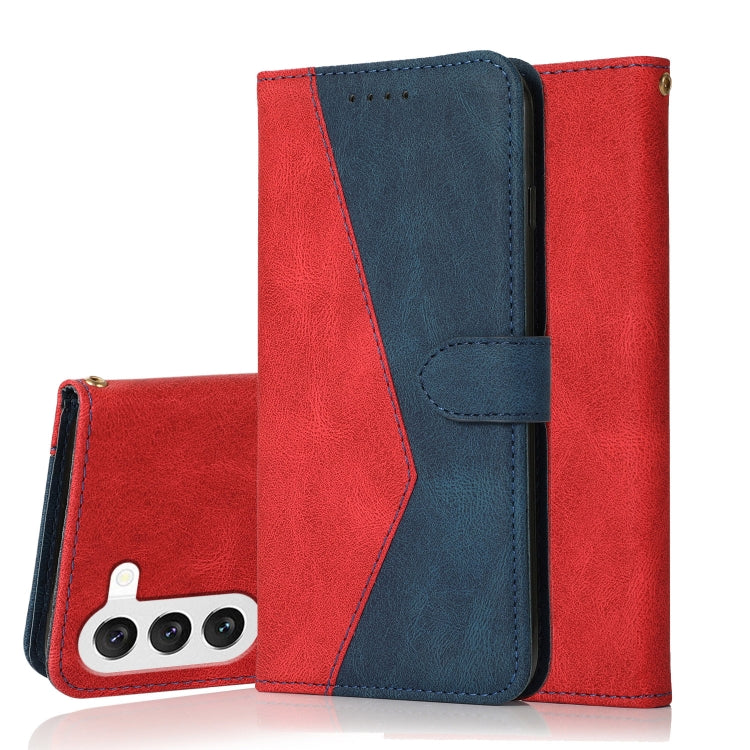 For Samsung Galaxy S23+ 5G Dual-color Stitching Leather Phone Case