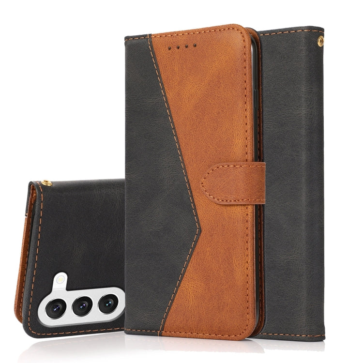 For Samsung Galaxy S23+ 5G Dual-color Stitching Leather Phone Case