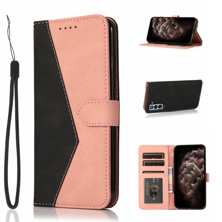 For Samsung Galaxy S21 5G Dual-color Stitching Leather Phone Case