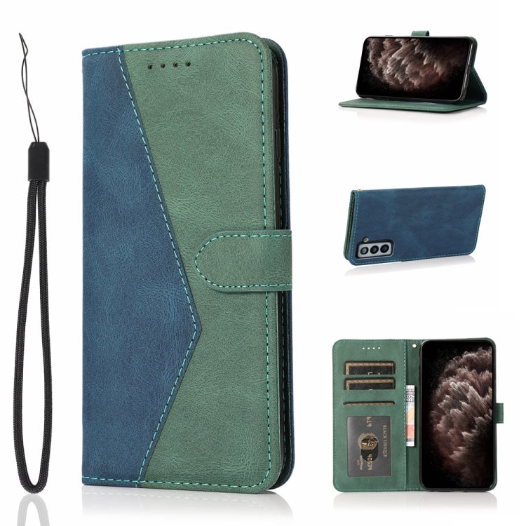 For Samsung Galaxy S21+ 5G Dual-color Stitching Leather Phone Case