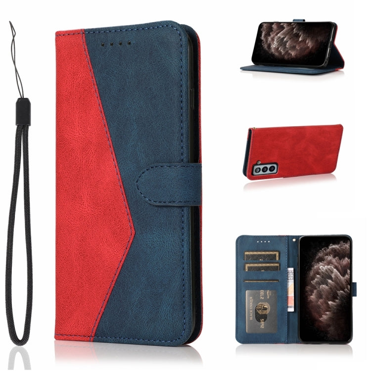 For Samsung Galaxy S21+ 5G Dual-color Stitching Leather Phone Case