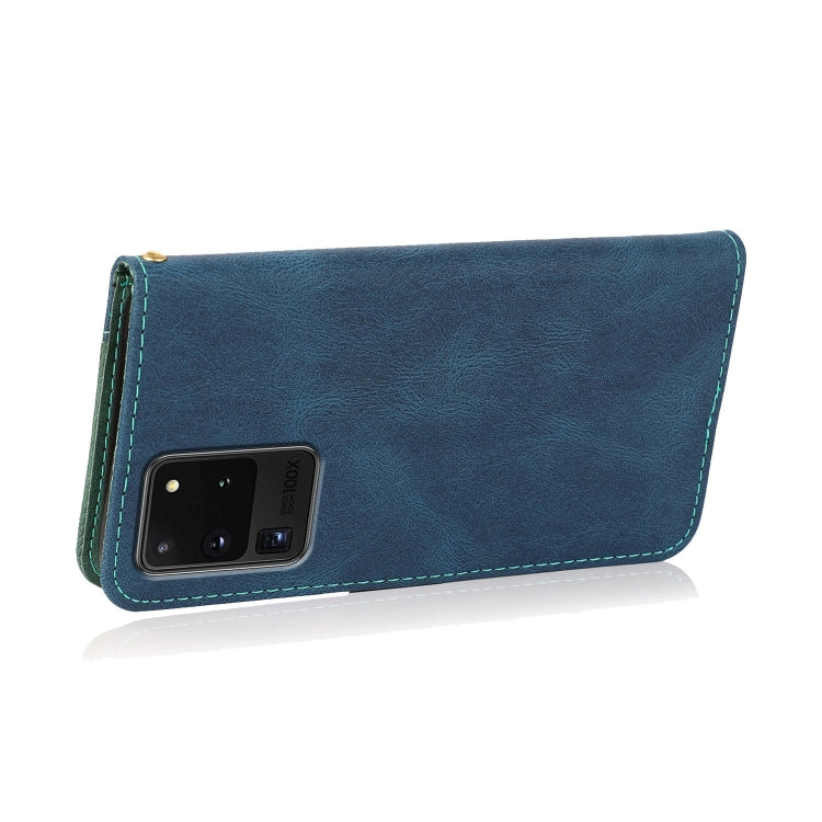 For Samsung Galaxy S20 Ultra Dual-color Stitching Leather Phone Case