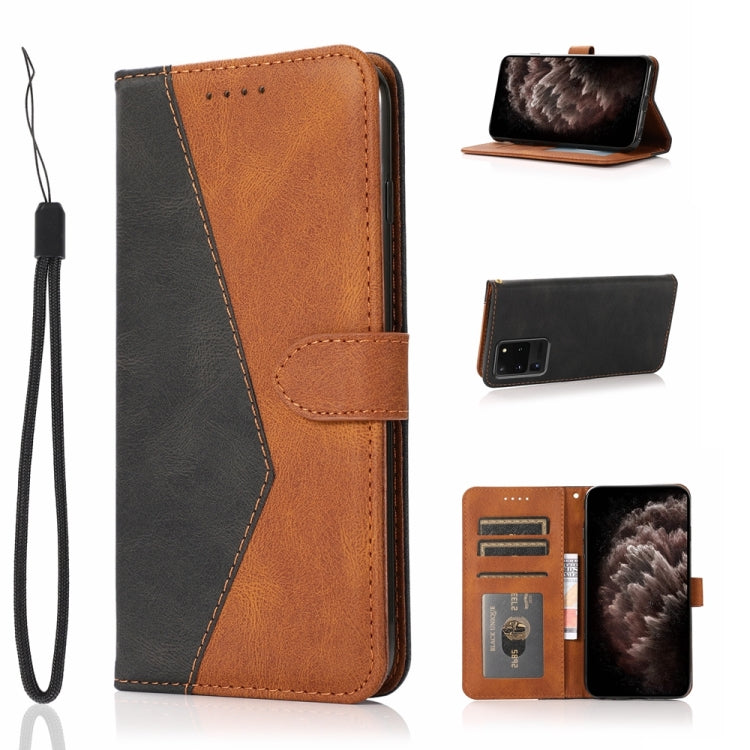 For Samsung Galaxy S20 Ultra Dual-color Stitching Leather Phone Case