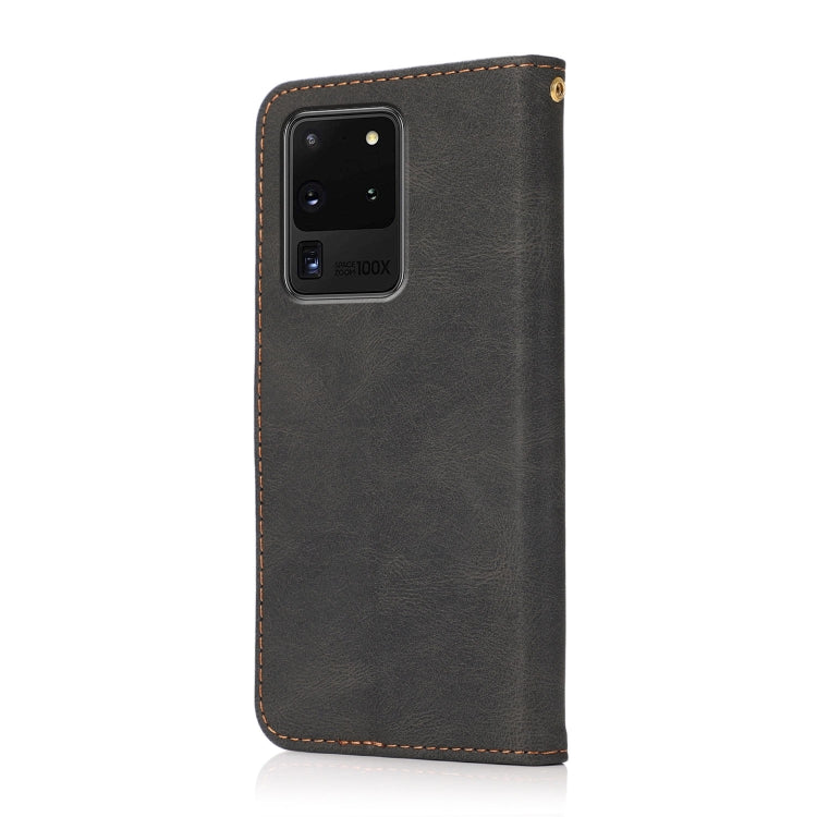 For Samsung Galaxy S20 Ultra Dual-color Stitching Leather Phone Case