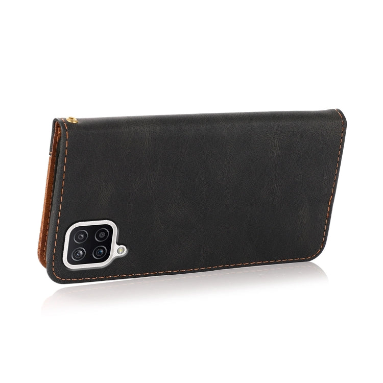 For Samsung Galaxy A22 4G Dual-color Stitching Leather Phone Case