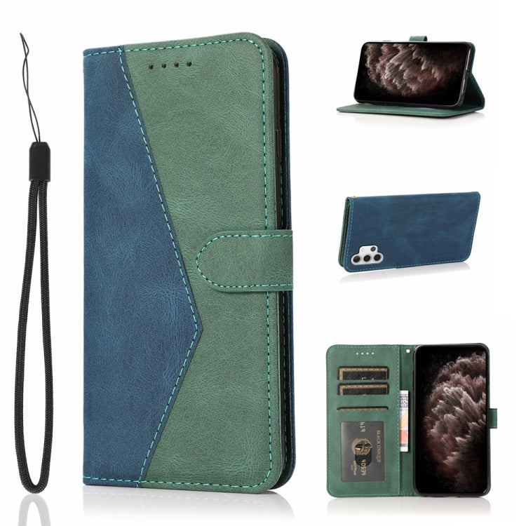 For Samsung Galaxy A32 4G Dual-color Stitching Leather Phone Case