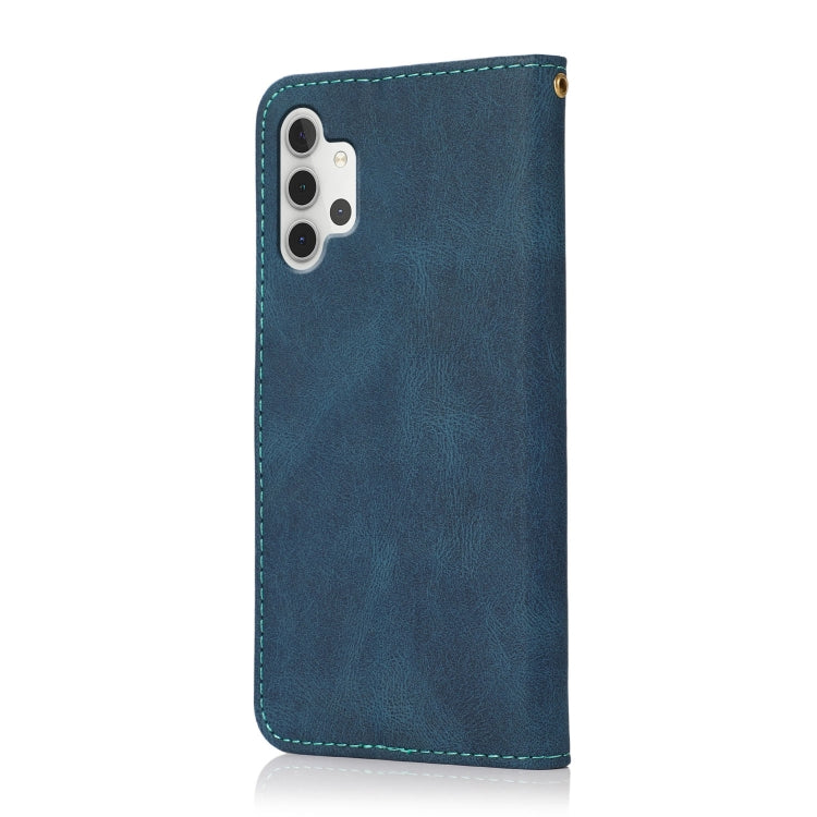 For Samsung Galaxy A32 4G Dual-color Stitching Leather Phone Case