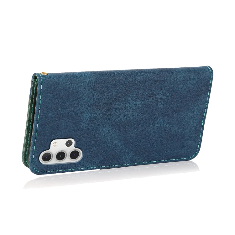 For Samsung Galaxy A32 4G Dual-color Stitching Leather Phone Case