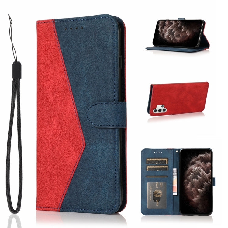 For Samsung Galaxy A32 4G Dual-color Stitching Leather Phone Case