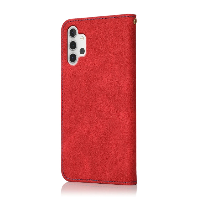 For Samsung Galaxy A32 4G Dual-color Stitching Leather Phone Case