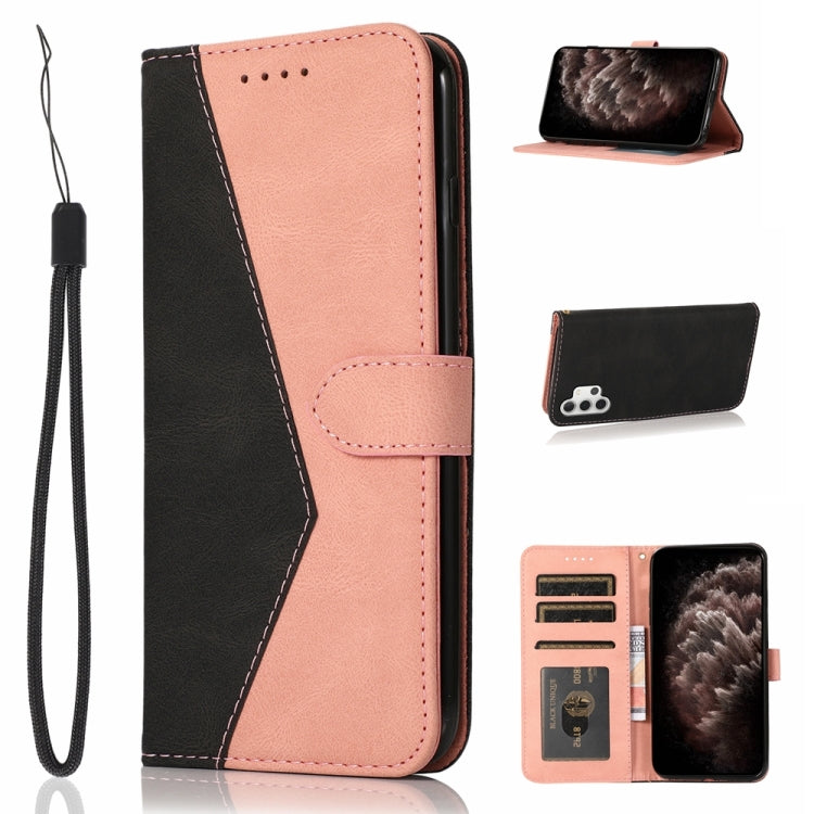 For Samsung Galaxy A32 4G Dual-color Stitching Leather Phone Case