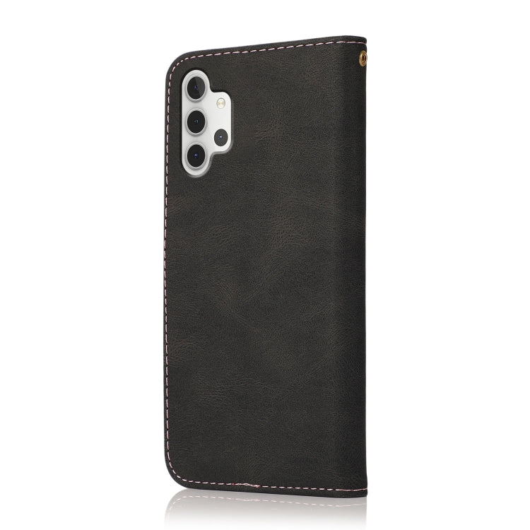 For Samsung Galaxy A32 4G Dual-color Stitching Leather Phone Case