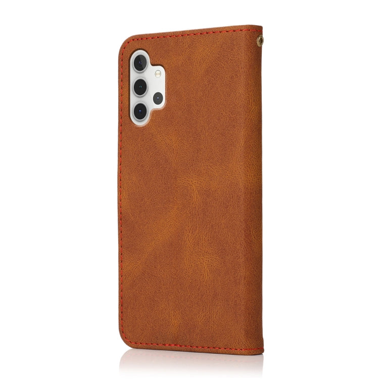 For Samsung Galaxy A32 4G Dual-color Stitching Leather Phone Case