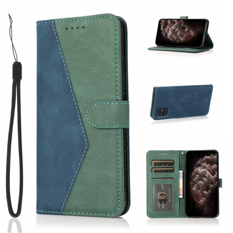 For Samsung Galaxy A51 5G Dual-color Stitching Leather Phone Case