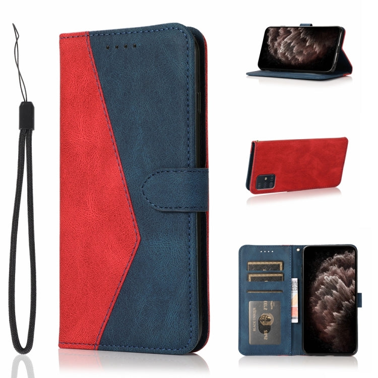 For Samsung Galaxy A51 5G Dual-color Stitching Leather Phone Case