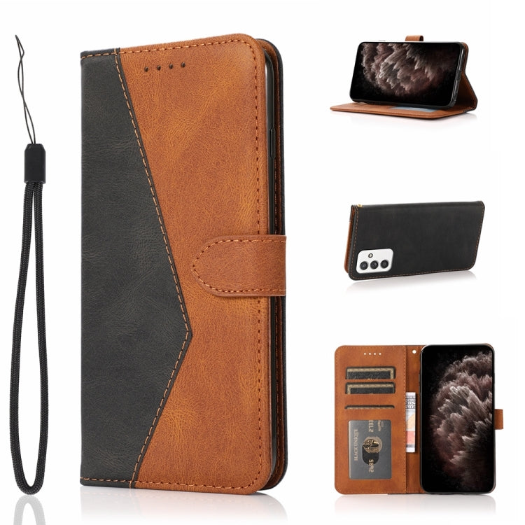 For Samsung Galaxy A82 5G/ Quantum 2 Dual-color Stitching Leather Phone Case