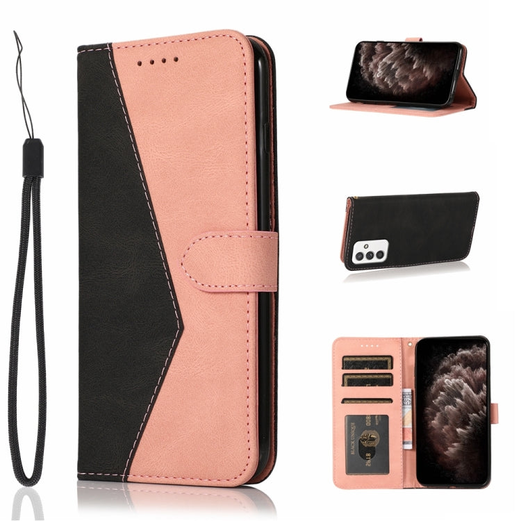 For Samsung Galaxy A82 5G/ Quantum 2 Dual-color Stitching Leather Phone Case