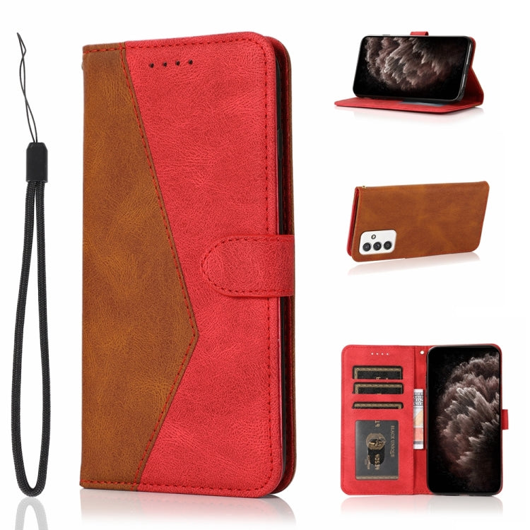 For Samsung Galaxy A82 5G/ Quantum 2 Dual-color Stitching Leather Phone Case