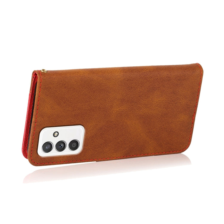 For Samsung Galaxy A82 5G/ Quantum 2 Dual-color Stitching Leather Phone Case
