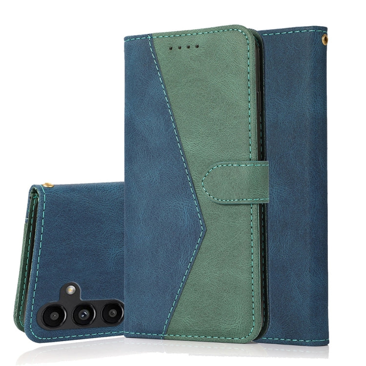 For Samsung Galaxy A34 Dual-color Stitching Leather Phone Case