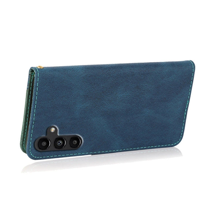 For Samsung Galaxy A34 Dual-color Stitching Leather Phone Case