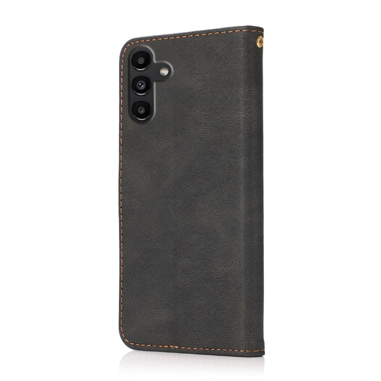 For Samsung Galaxy A34 Dual-color Stitching Leather Phone Case