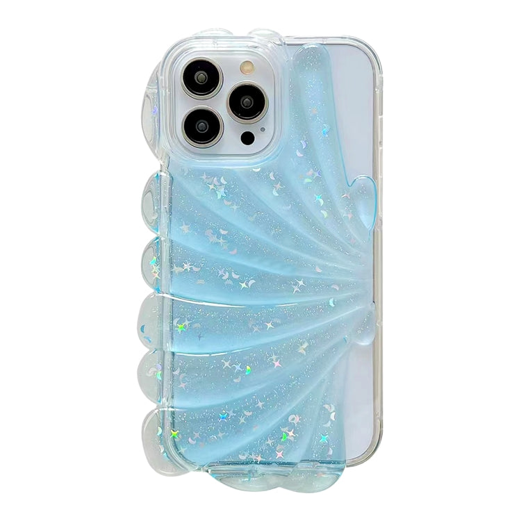For iPhone 14 Pro Max Glitter Shell Texture Epoxy TPU Phone Case