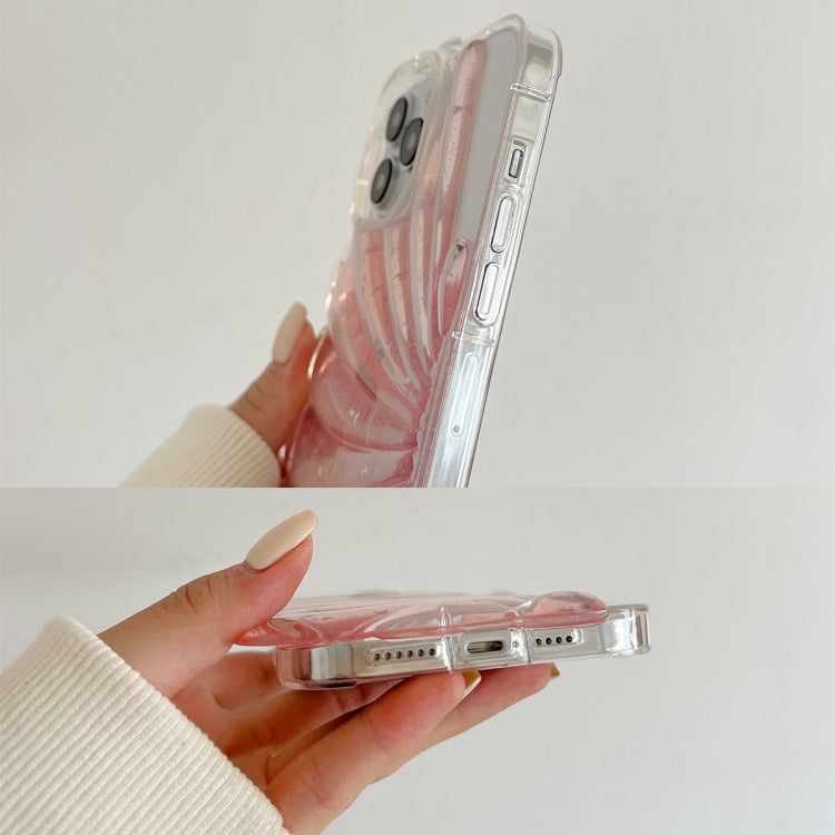 For iPhone 14 Pro Glitter Shell Texture Epoxy TPU Phone Case