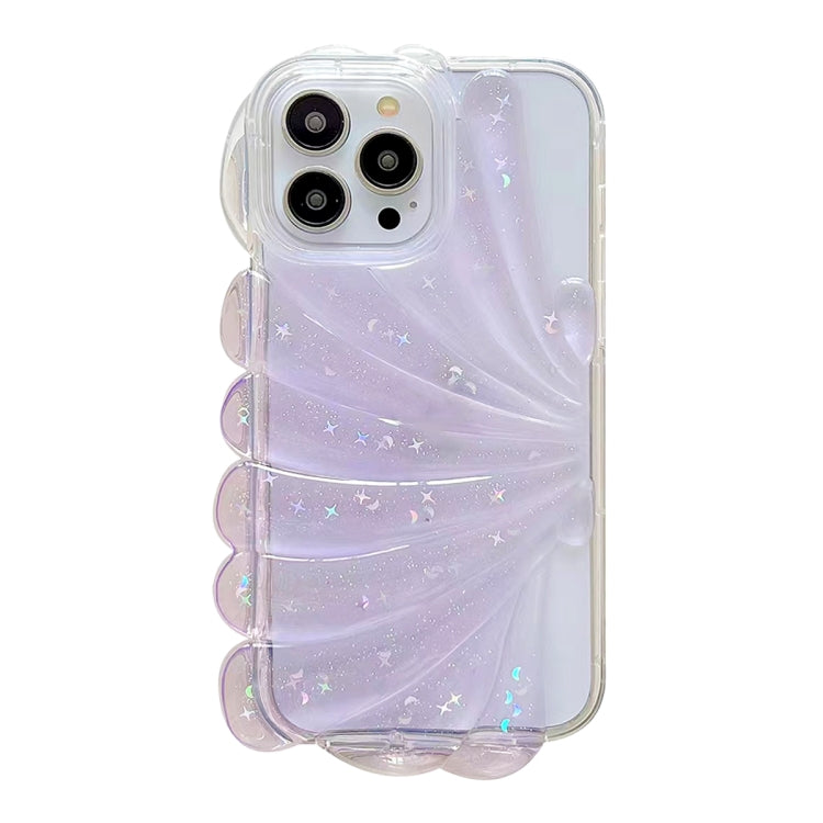 For iPhone 13 Pro Max Glitter Shell Texture Epoxy TPU Phone Case