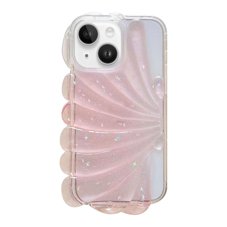 For iPhone 13 Glitter Shell Texture Epoxy TPU Phone Case