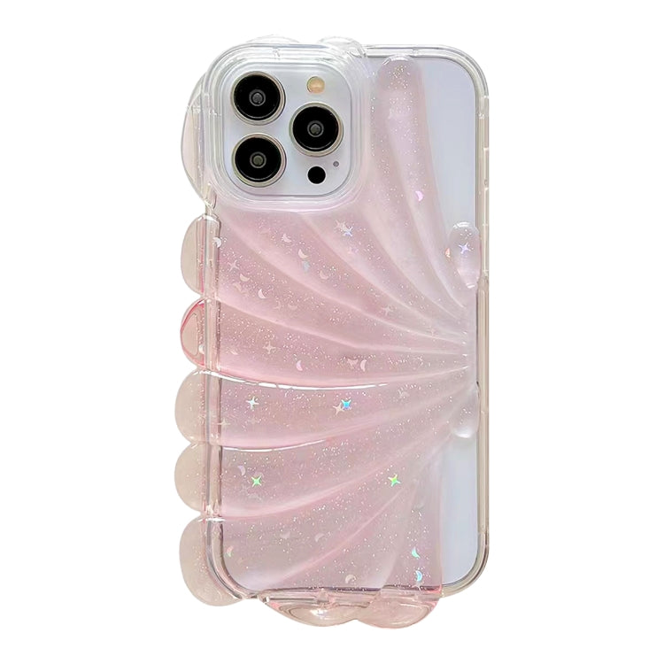 For iPhone 11 Pro Max Glitter Shell Texture Epoxy TPU Phone Case