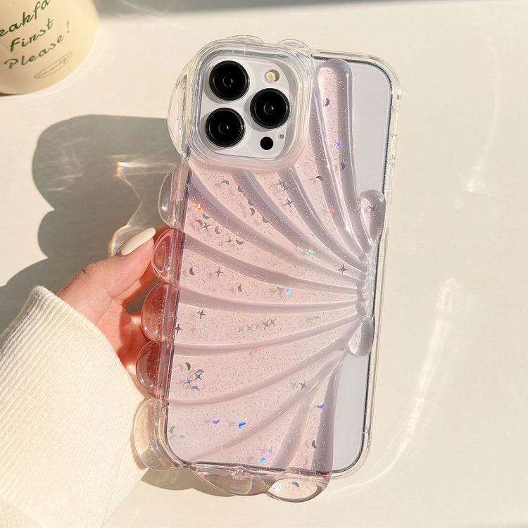 For iPhone 11 Pro Max Glitter Shell Texture Epoxy TPU Phone Case