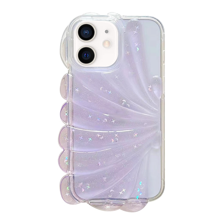 For iPhone 11 Glitter Shell Texture Epoxy TPU Phone Case
