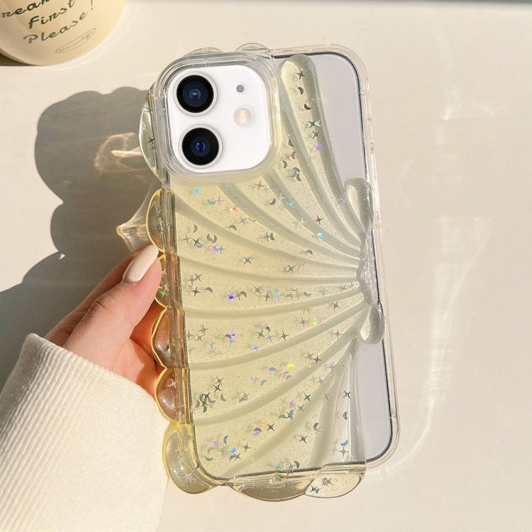 For iPhone 11 Glitter Shell Texture Epoxy TPU Phone Case