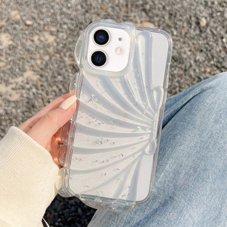 For iPhone 11 Glitter Shell Texture Epoxy TPU Phone Case
