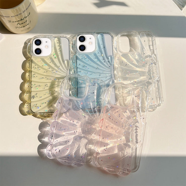 For iPhone 11 Glitter Shell Texture Epoxy TPU Phone Case