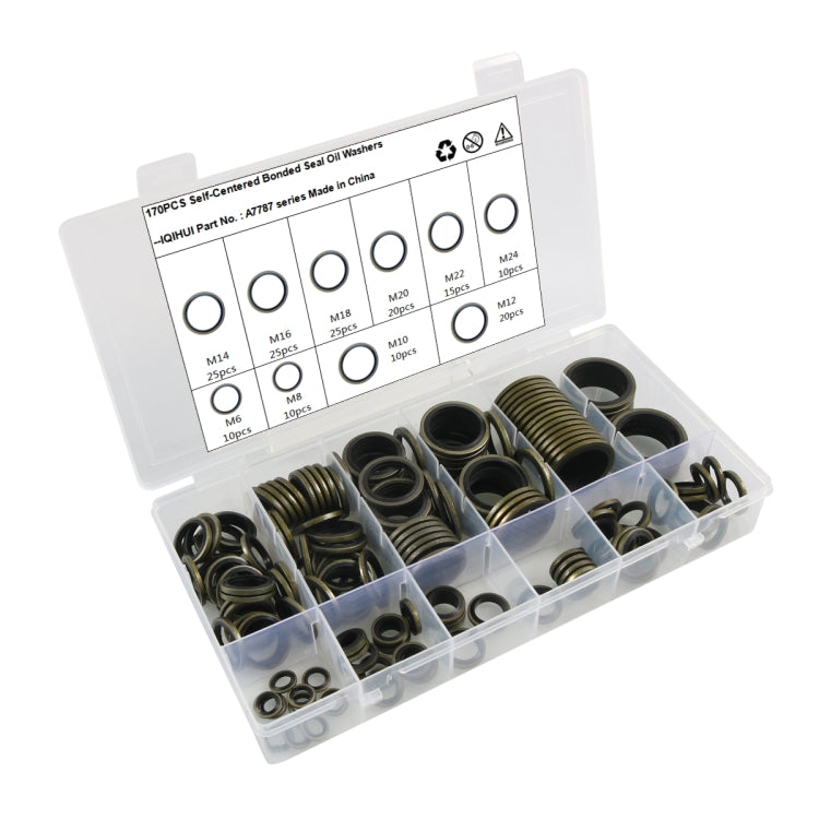 A7787 170 in 1 10 Sizes O-type Seal Oil Washer Assortment Kit
